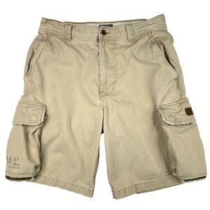 Vintage Polo Jeans Co Military Paratrooper Cargo Shorts Mens sz 32 Khaki Y2K 90s